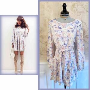 Liz Lisa Floral Print Dress Pastel J Fashion Gyaru Himekaji Coquette Japan